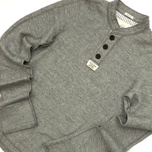 Abercrombie & Fitch Gray Muscle Fit L/S Henley - S